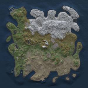 Thumbnail Rust Map: Procedural Map, Size: 3750, Seed: 849266404, 17 Monuments