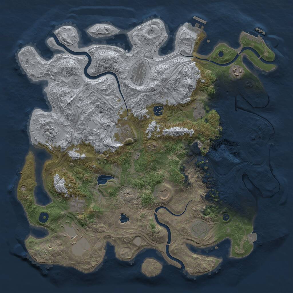 Rust Map: Procedural Map, Size: 4250, Seed: 754944904, 17 Monuments