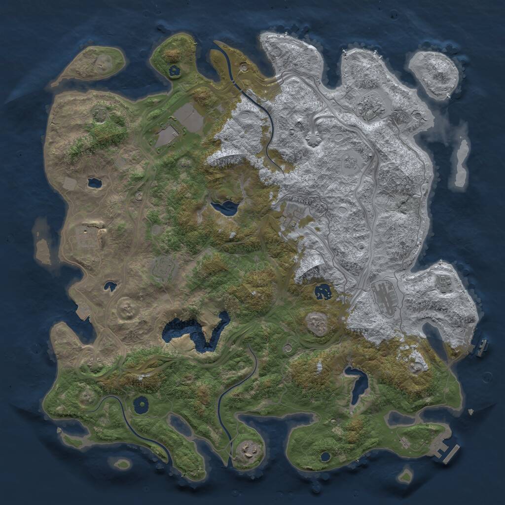 Rust Map: Procedural Map, Size: 4500, Seed: 978986159, 15 Monuments