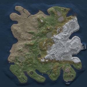 Thumbnail Rust Map: Procedural Map, Size: 3900, Seed: 535808026, 18 Monuments