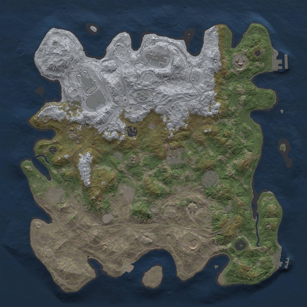 Rust Map: Procedural Map, Size: 4250, Seed: 917168159, 19 Monuments