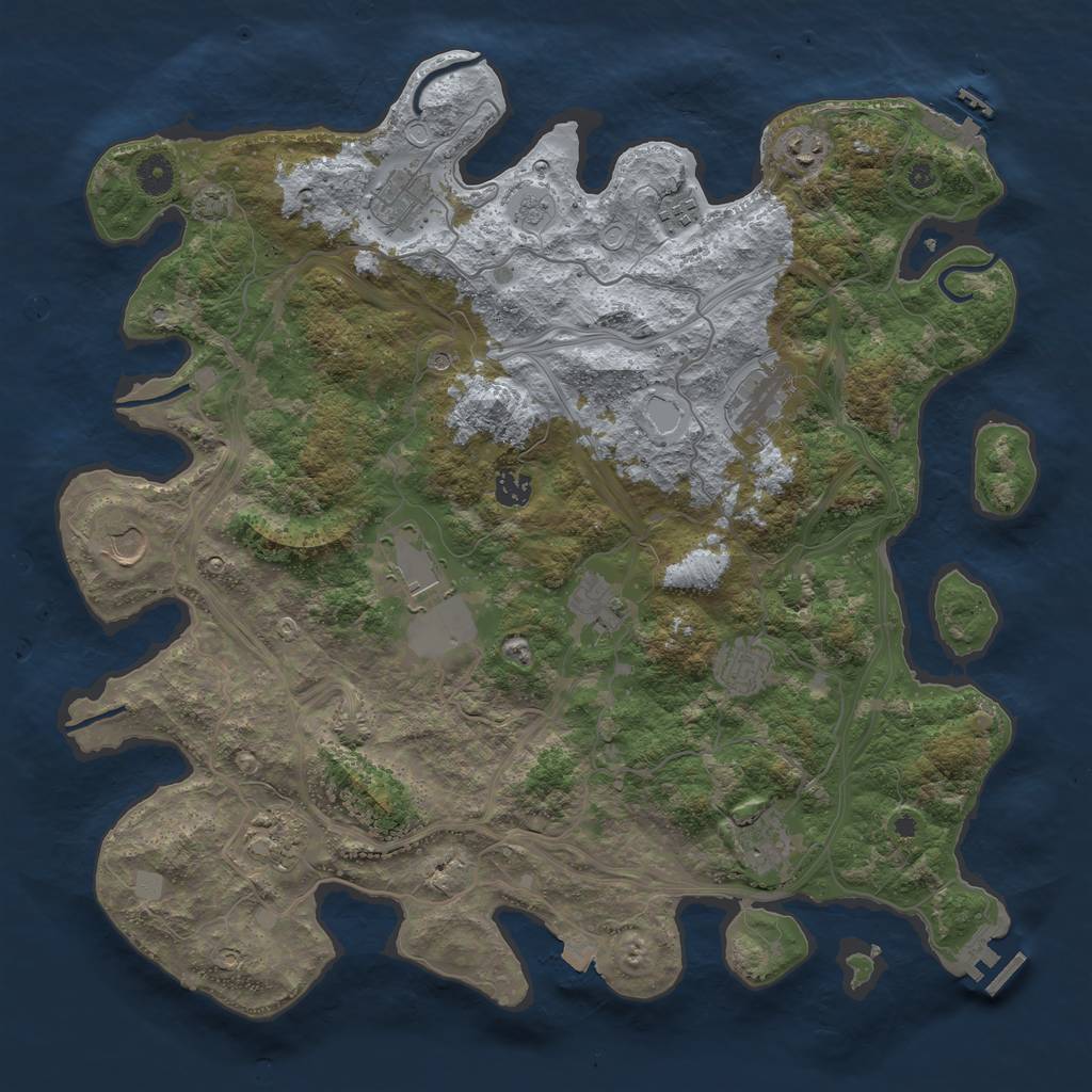 Rust Map: Procedural Map, Size: 4250, Seed: 1587670196, 19 Monuments