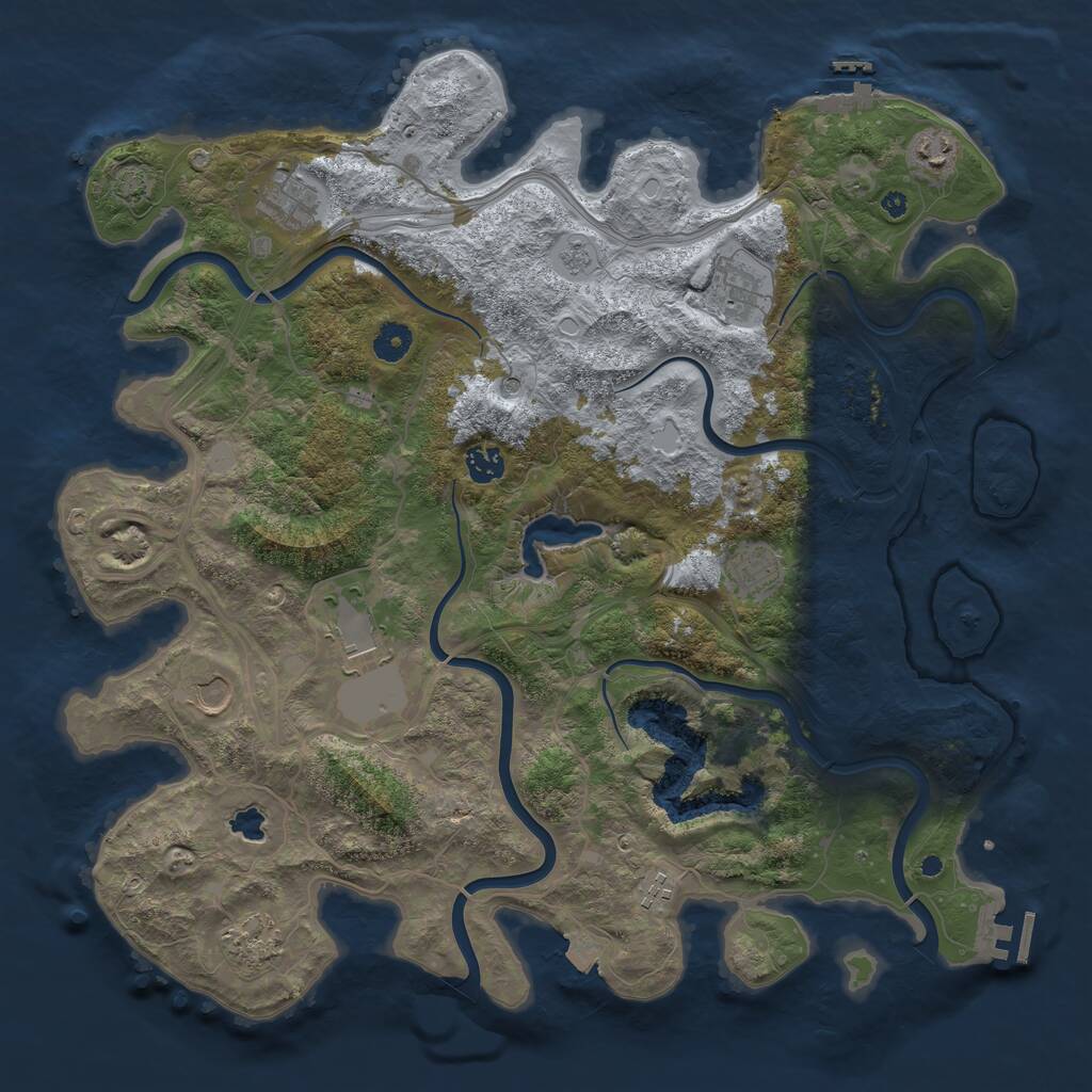 Rust Map: Procedural Map, Size: 4250, Seed: 1587670196, 15 Monuments