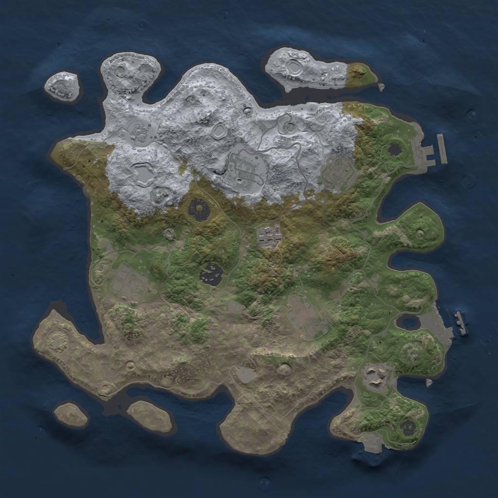 Rust Map: Procedural Map, Size: 3300, Seed: 532030114, 15 Monuments