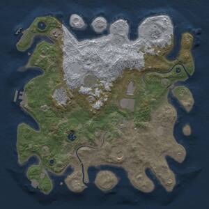 Thumbnail Rust Map: Procedural Map, Size: 3750, Seed: 2006151274, 14 Monuments