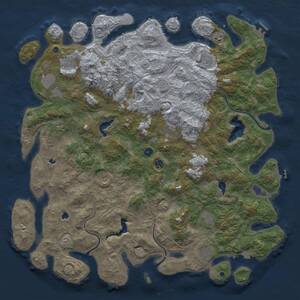 Thumbnail Rust Map: Procedural Map, Size: 5250, Seed: 329374979, 17 Monuments