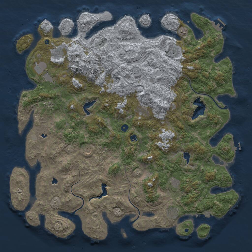 Rust Map: Procedural Map, Size: 5250, Seed: 329374979, 17 Monuments