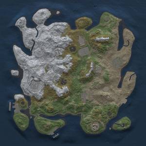 Thumbnail Rust Map: Procedural Map, Size: 3500, Seed: 234848229, 16 Monuments