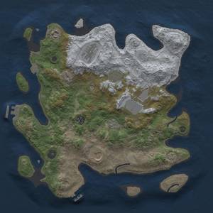 Thumbnail Rust Map: Procedural Map, Size: 3500, Seed: 897715929, 15 Monuments