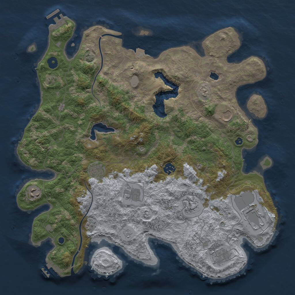 Rust Map: Procedural Map, Size: 4000, Seed: 152452, 15 Monuments