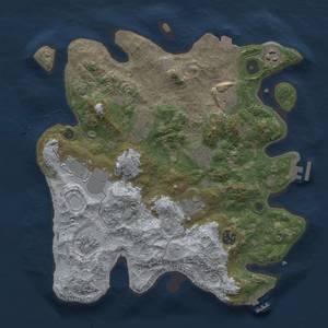 Thumbnail Rust Map: Procedural Map, Size: 3500, Seed: 391795313, 16 Monuments