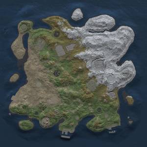 Thumbnail Rust Map: Procedural Map, Size: 3500, Seed: 1538983196, 16 Monuments