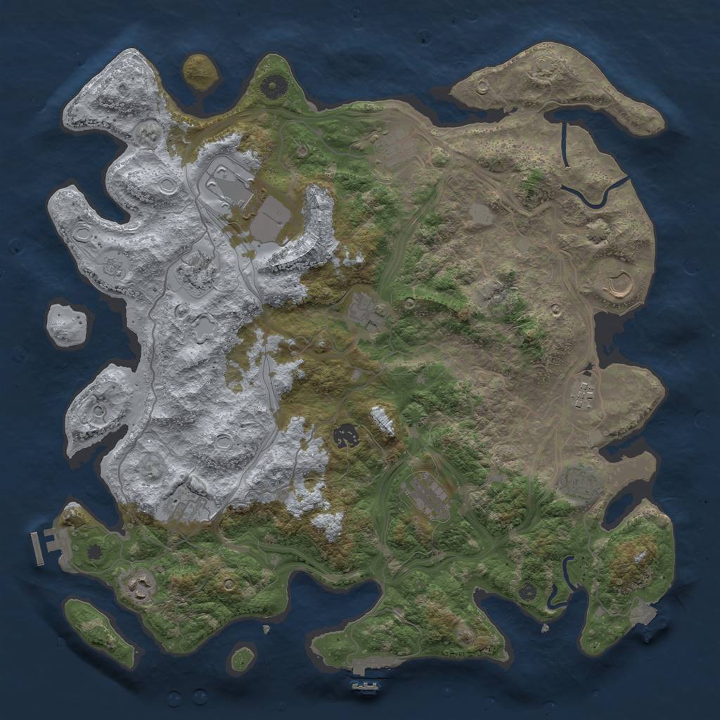 Rust Map: Procedural Map, Size: 4250, Seed: 23773, 19 Monuments