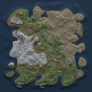 Thumbnail Rust Map: Procedural Map, Size: 3800, Seed: 32407077, 19 Monuments