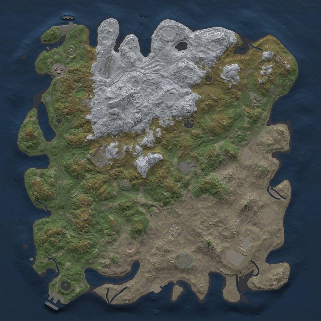 Rust Map: Procedural Map, Size: 4750, Seed: 2028597185, 19 Monuments