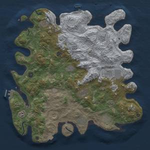 Thumbnail Rust Map: Procedural Map, Size: 4250, Seed: 885188689, 19 Monuments