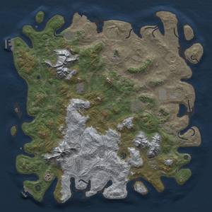 Thumbnail Rust Map: Procedural Map, Size: 5000, Seed: 47110815, 19 Monuments