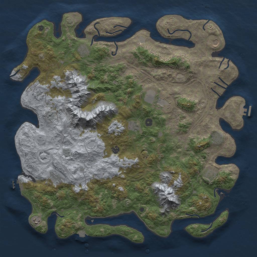 Rust Map: Procedural Map, Size: 5000, Seed: 589286, 19 Monuments