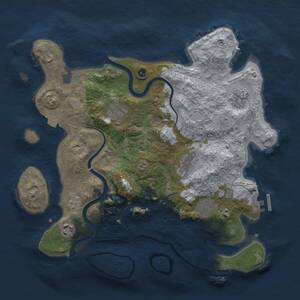 Thumbnail Rust Map: Procedural Map, Size: 3500, Seed: 536127007, 12 Monuments