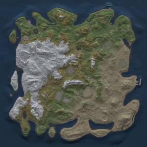 Thumbnail Rust Map: Procedural Map, Size: 4500, Seed: 1408420257, 19 Monuments