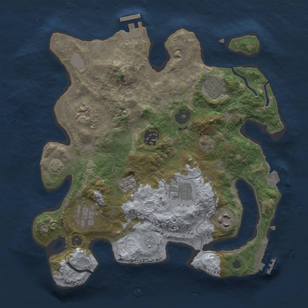 Rust Map: Procedural Map, Size: 3000, Seed: 471018911, 15 Monuments