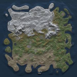 Thumbnail Rust Map: Procedural Map, Size: 5000, Seed: 485395677, 19 Monuments