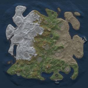 Thumbnail Rust Map: Procedural Map, Size: 4000, Seed: 38671585, 19 Monuments