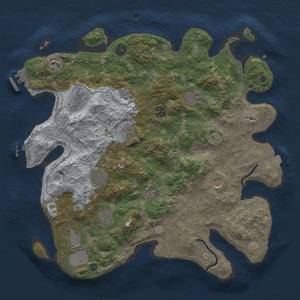 Thumbnail Rust Map: Procedural Map, Size: 4000, Seed: 1600500539, 19 Monuments