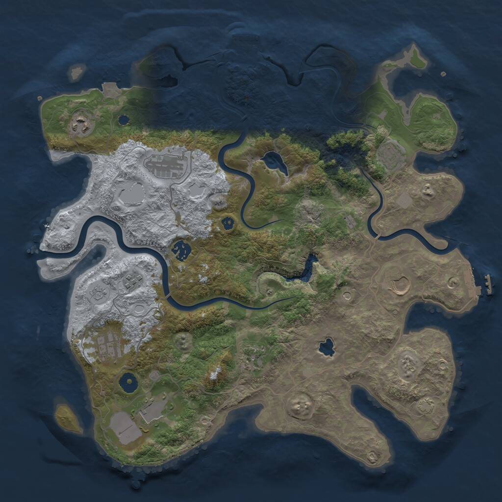Rust Map: Procedural Map, Size: 4000, Seed: 1600500539, 15 Monuments