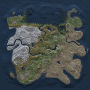 Thumbnail Rust Map: Procedural Map, Size: 4000, Seed: 1600500539, 15 Monuments