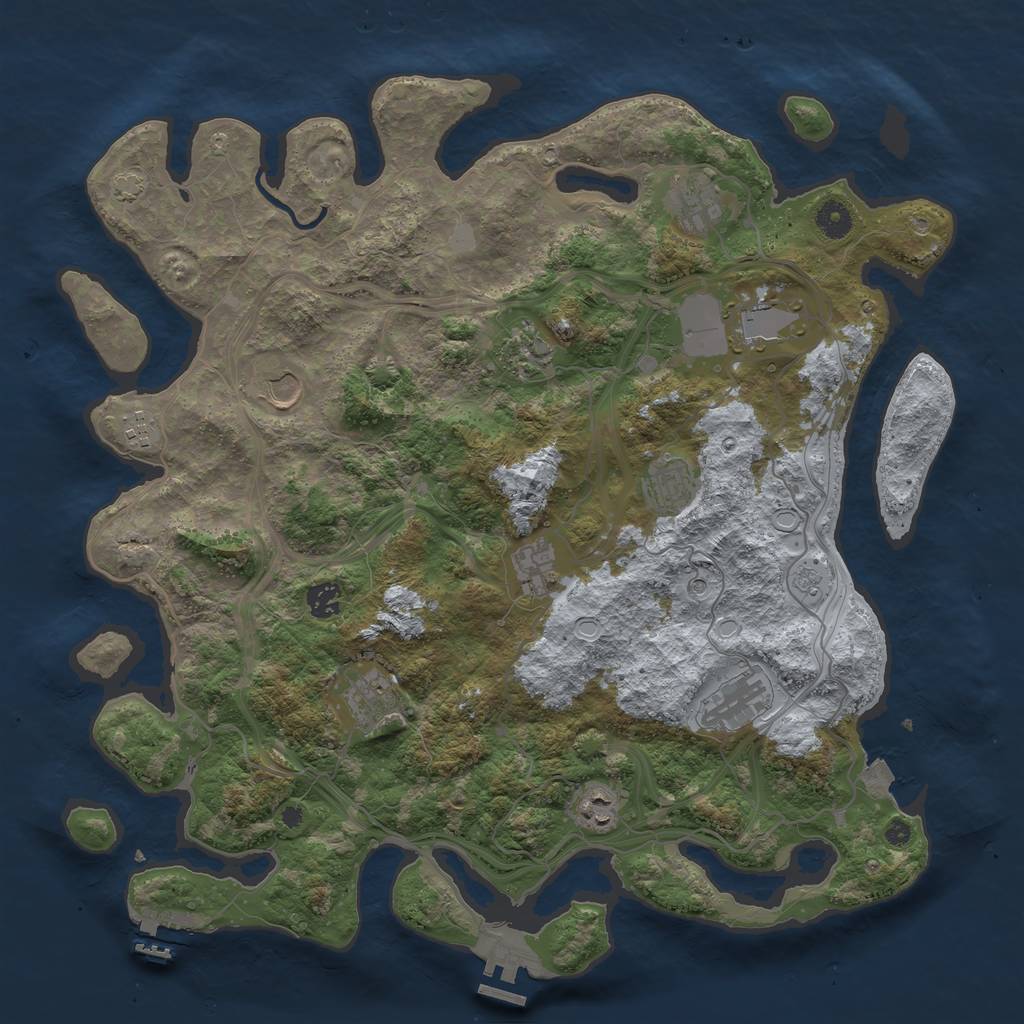 Rust Map: Procedural Map, Size: 4250, Seed: 239807719, 19 Monuments