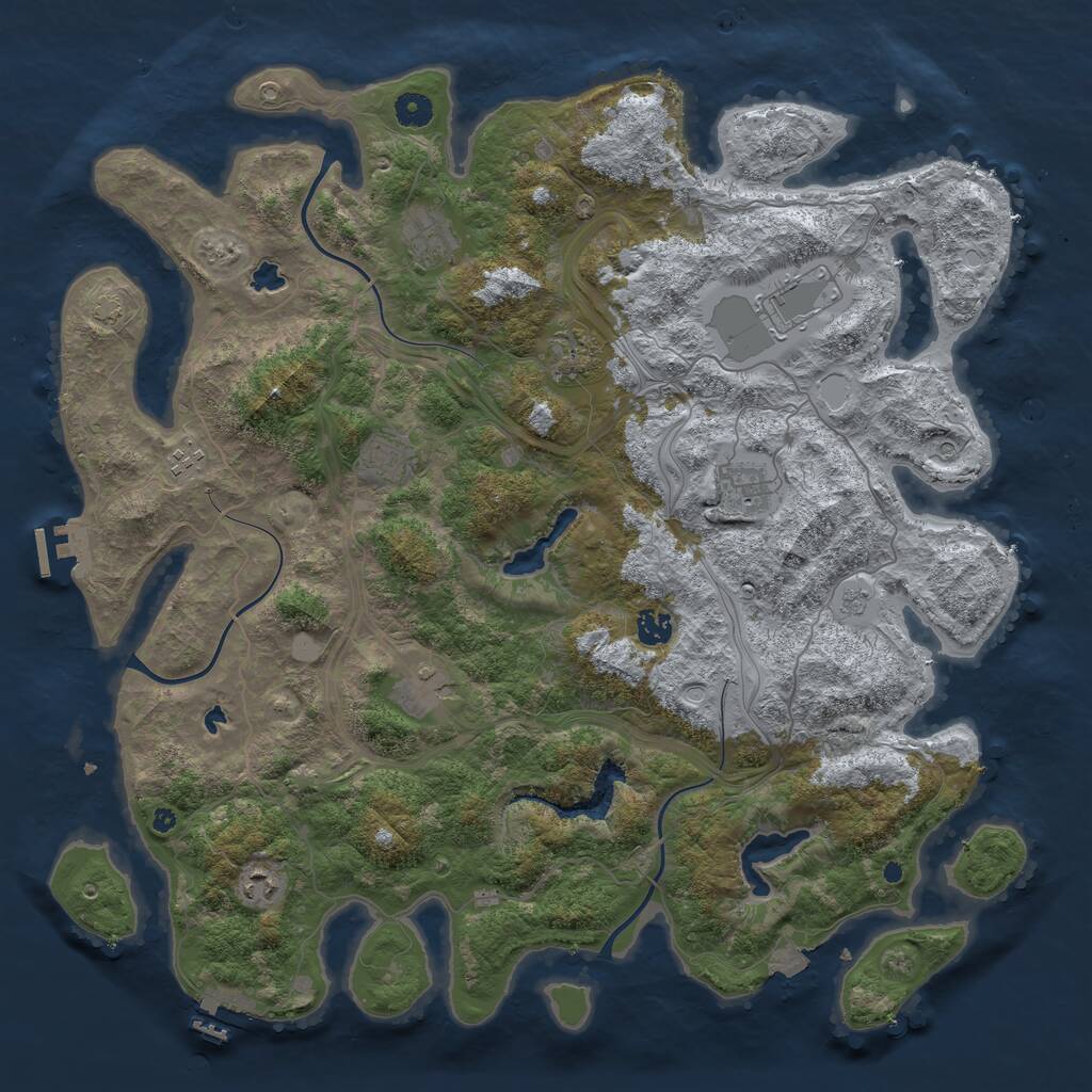 Rust Map: Procedural Map, Size: 4500, Seed: 93244133, 15 Monuments