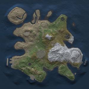 Thumbnail Rust Map: Procedural Map, Size: 2500, Seed: 1577119223, 10 Monuments