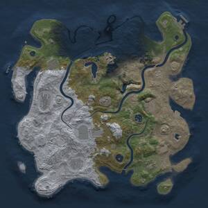 Thumbnail Rust Map: Procedural Map, Size: 4000, Seed: 50924, 15 Monuments