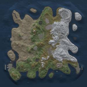 Thumbnail Rust Map: Procedural Map, Size: 3500, Seed: 1922402353, 15 Monuments