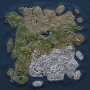 Thumbnail Rust Map: Procedural Map, Size: 4250, Seed: 998777455, 16 Monuments