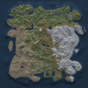 Thumbnail Rust Map: Procedural Map, Size: 4250, Seed: 131890278, 15 Monuments