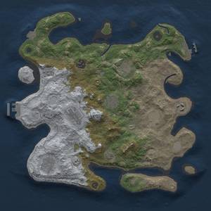 Thumbnail Rust Map: Procedural Map, Size: 3400, Seed: 50375106, 16 Monuments