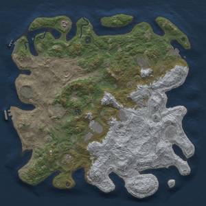 Thumbnail Rust Map: Procedural Map, Size: 4500, Seed: 953969591, 19 Monuments