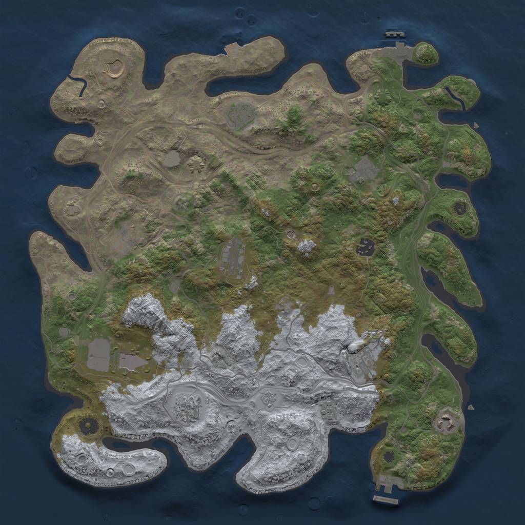 Rust Map: Procedural Map, Size: 4250, Seed: 577984223, 19 Monuments