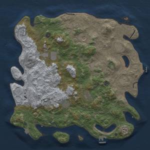 Thumbnail Rust Map: Procedural Map, Size: 4500, Seed: 752959812, 19 Monuments