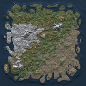 Thumbnail Rust Map: Procedural Map, Size: 6000, Seed: 2147893, 19 Monuments