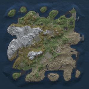 Thumbnail Rust Map: Procedural Map, Size: 3500, Seed: 1071174, 15 Monuments