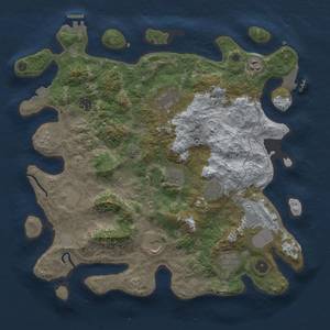 Thumbnail Rust Map: Procedural Map, Size: 4000, Seed: 1615929986, 18 Monuments