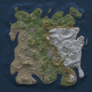 Thumbnail Rust Map: Procedural Map, Size: 3600, Seed: 143644847, 18 Monuments