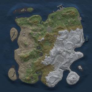 Thumbnail Rust Map: Procedural Map, Size: 3500, Seed: 509, 15 Monuments