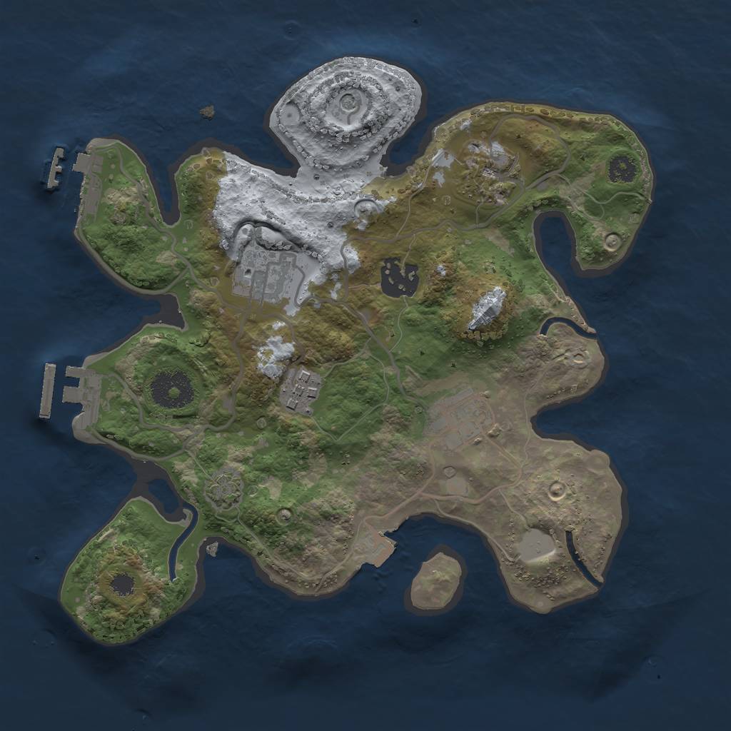 Rust Map: Procedural Map, Size: 2700, Seed: 1898708288, 12 Monuments