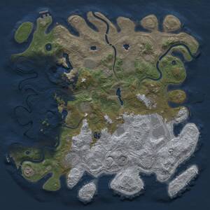 Thumbnail Rust Map: Procedural Map, Size: 4500, Seed: 50321917, 16 Monuments