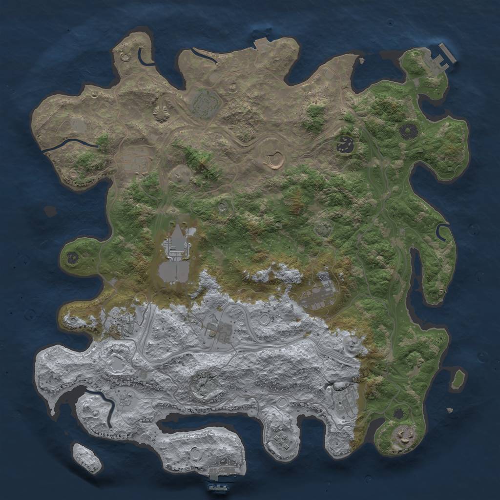 Rust Map: Procedural Map, Size: 4250, Seed: 2088150216, 19 Monuments