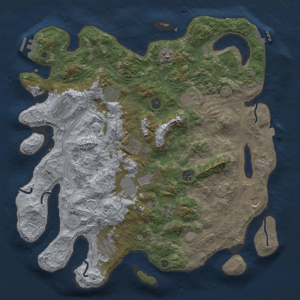 Rust Map: Procedural Map, Size: 4250, Seed: 88932659, 19 Monuments